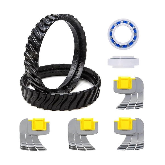 2 pistas de neumáticos R0526100, 2 cojinetes de motor C60, 4 cepillos de limpieza ciclónicos R0714400 para Zodiac MX8 MX6