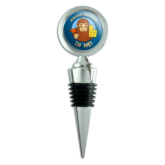 Bigfoot Believes in Me Funny Humor Wine Bottle Stopper