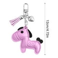 thumbnail image 3 of Leather Horse Bag Charm, Kawaii Animal Charm for Purse Handbags Bag Accessories Horse Key Charms （Purple）, 3 of 6