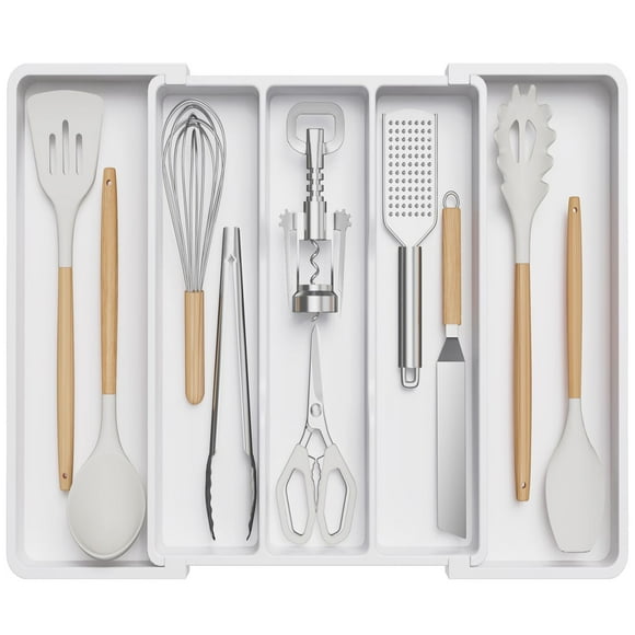 Organizador de utensilios Lifewit para cajones de cocina, blanco