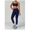 thumbnail image 3 of PISONIC Women's Yoga Outfits 2 Piece High Waisted Leggings with Sports Bra Gym Clothes Sets, 3 of 6