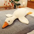 thumbnail image 3 of Juguete de peluche de ganso blanco para niña, almohada de pato grande Kawaii para dormir, cojín suave, muñeco de Animal de peluche, regalo de cumpleaños, 50-190cm, 3 of 5