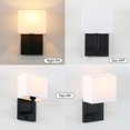 thumbnail image 6 of Pathson Set of 2 Wall Sconces Light Fixture, White Textile Shades Modern Nightstand Lamps for Bedrooms Bedside Reading, 6 of 13