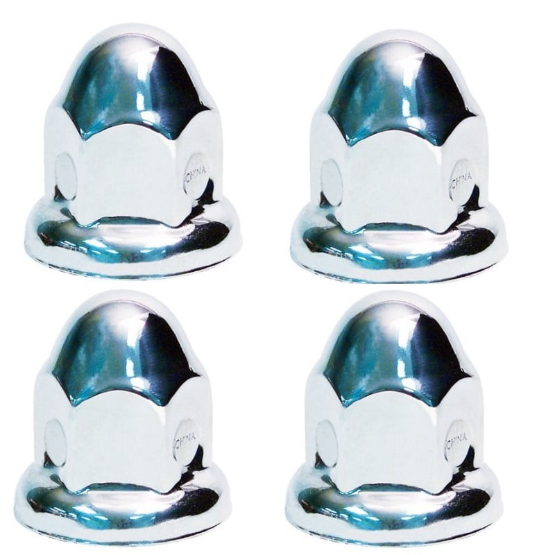Lot of 4 RoadPro W33MM 33mm Flanged Chrome Plated Lug Nut Covers