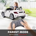 thumbnail image 4 of Aosom 12V Kids Electric Ride On Car with Parent Remote Control, Two Motors, 2 Speeds, Music, LED Lights, USB for 3-6 Years Old, White, 4 of 9
