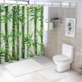 thumbnail image 7 of Shangniulu Shower Curtain for Bathroom with Hooks,Without Odor Polyester Fiber Material,Green Bamboo Bathroom Decorative Shower Curtains Water Repellent Washable White, 7 of 7