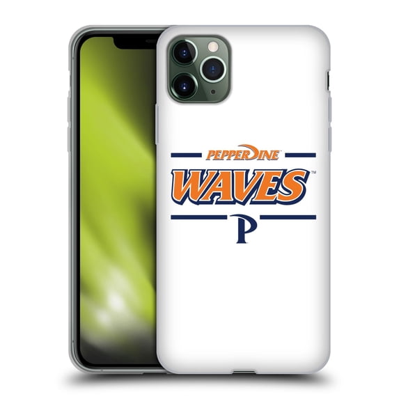 Head Case Designs Officially Licensed Pepperdine University Pepperdine University Art Waves Logo Soft Gel Case Compatible with Apple iPhone 11 Pro Max