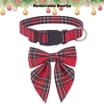 thumbnail image 2 of Christmas Dog Collier avec Nœud, Colliers de Noël pour Chien en Coton Réglable à Carreaux Rouges avec Nœud Papillon pour Grands Chiens et Animaux, 2 of 6