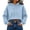 Light Blue, variant on Women's Crop Pullover Hoodie Sweatshirt with Kangaroo Pocket