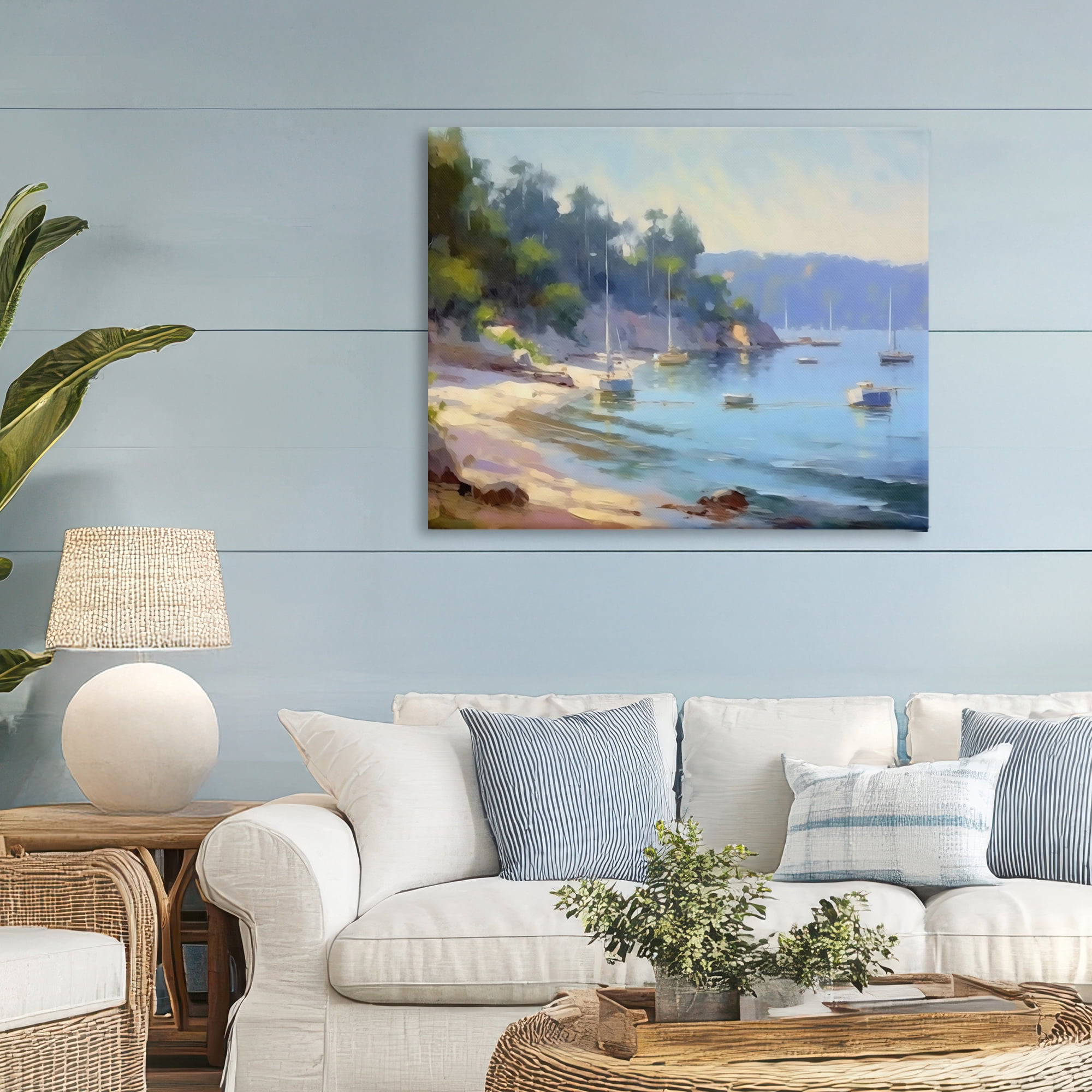 Stupell Industries Near The Shore Summer Sailing Canvas Wall Art, design by Creative Studio