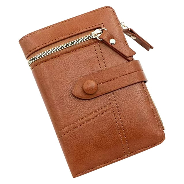 Huanglei Women Wallet Fashionable New Pattern Simple Solid Color Zipper Practical Wallet Lightweight