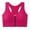 Hot Pink, variant on Xfvqtps Front Zipper Sports Bra for Women Mesh Breathable Racerback Yoga Workout High Impact Sports Bra Hot Pink