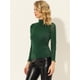thumbnail image 3 of Camisa Allegra K de Manga Larga Brillante Gilitter Verde XL, 3 of 5
