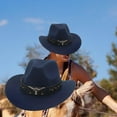 thumbnail image 6 of segolike Western Cowboy Hat Sun Hat Comfortable Women Men Cowgirl Hat Sun Protection for Fishing Holiday Costume Camping Dark Blue, 6 of 8