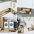 thumbnail image 4 of Coffee Vintage Chef Kitchen Pattern Kitchen Mats Set Of 2,Kitchen Rugs Mats with Dirty Resistance,washable,Non-Slip,kitchen Rugs and Mats 17.7x24+17.7x48inch, 4 of 7