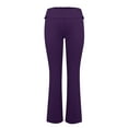 thumbnail image 3 of IYYVV Yoga Pants Flare Low Rise Sweatpants Boot Cut Palazzo Pants for Women Plus Size Stretchy Jogger Sweatpants Women Solid Color Tights Loose Fit Women's Pajama Pants Cotton Dark Purple L, 3 of 4
