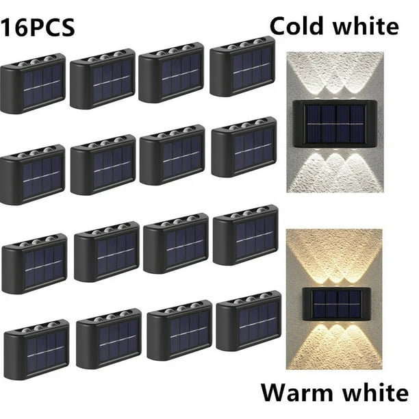 Lámpara Solar de pared para exteriores, luz Led impermeable, iluminación luminosa arriba y abajo para jardín, balcón, patio, calle, decoración de pared