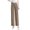 Coffee, variant on Annhoo Dressy Pants for Women Spring Plain Wide Leg Drawstring High Waist Trouser with Pocket Casual Workwear Clothes