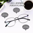 thumbnail image 4 of Gafas de bloqueo de luz azul OPTOFENDY Metal Square UV, 4 of 7