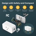 thumbnail image 5 of Smart Plug, Work with , , , ,Smart Home Automation, APP Remote Control,Schedule,4 Pack US Plug, 5 of 8