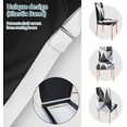 thumbnail image 3 of Dining Chair Covers Set of 4, Washable Soft Polyester Seat Protertor, Removable Stretch Parsons Chair Slipcovers for Home, Hotel, Party, Geometry Black, 3 of 6