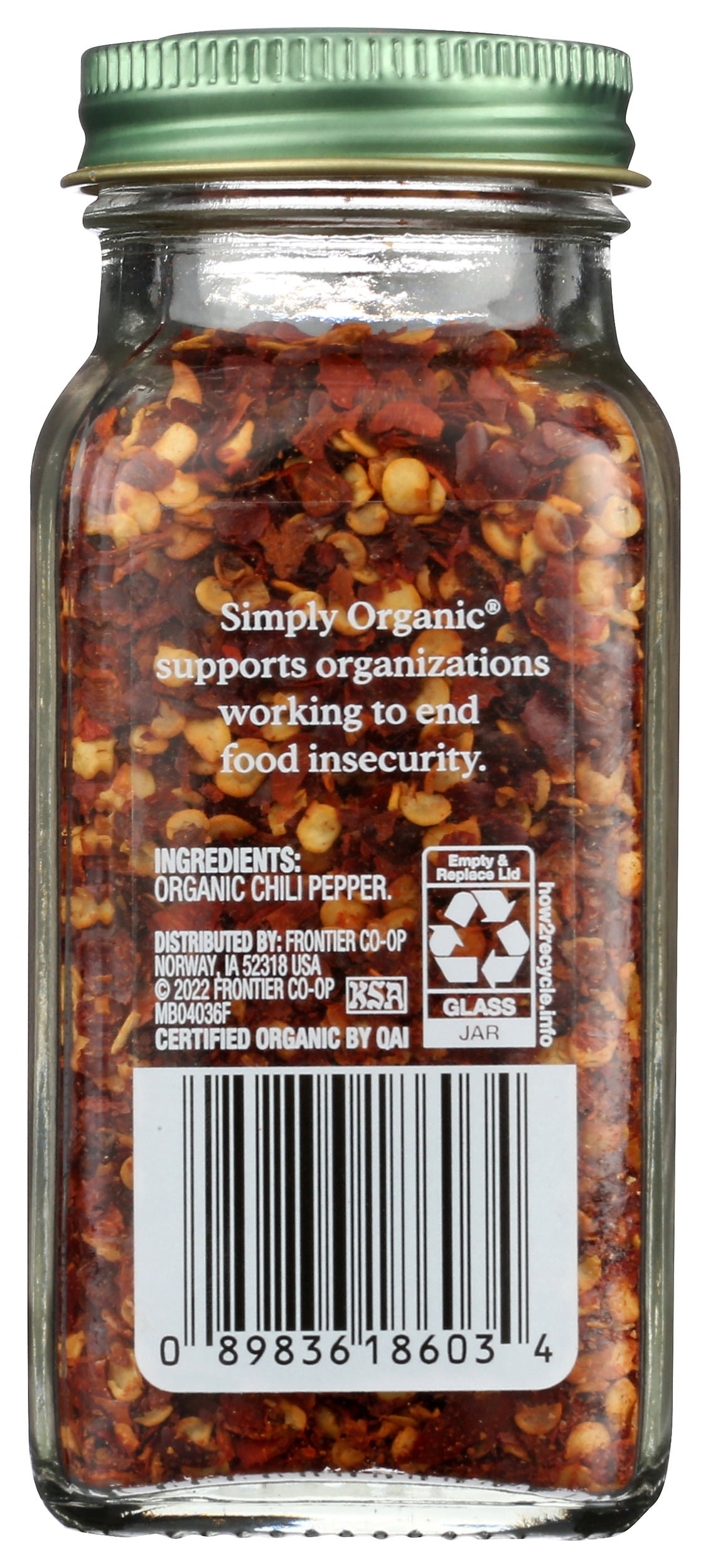 Pack of 6, Simply Organic Crushed Red Pepper, 1.59 oz