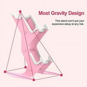 Pink Controller & Headset Stand, Universal Gaming Accessories Organizer for Xbox, Switch, PC