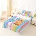 thumbnail image 5 of Erosebridal Capybara Kawaii Dinosaur Twin Sheet Sets,Colorful Rainbow Print Cute Daisy Blossom Bedding For Girls Kids 3 Pieces, 5 of 6