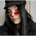 thumbnail image 6 of FEISEDY Vintage Small Sunglasses Oval Slender Metal Frame Candy Colors B2277, 6 of 15