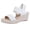 White, variant on Vedolay Sandals Sandals for Women Summer Wedges Peep Toe Walking Slides Sandals,Black 8