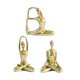 thumbnail image 3 of Colección de 3 estatuas de yoga para mujeres, recuerdo de resina nórdica, artesanía de yoga. Oro, 3 of 9