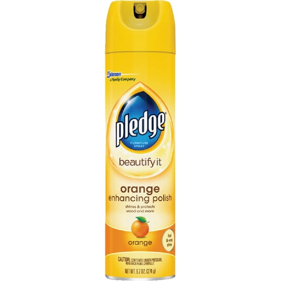 Pledge Orange Clean & Shine Furniture Polish, 12.5 oz