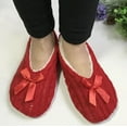 thumbnail image 4 of CAIXIA Fluffy Slippers For Women Women's Lined Cozy Indoor Slipper Socks For Warmth And Comfortable Home Wear,Red, 4 of 4