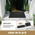 thumbnail image 6 of PABUBE High Stretch Elastic Silk Outdoor Doormat, Quick-Dry & Heavy-Duty Welcome Mat, Non-Slip Front Door Mat for Outside Entry, Low Pile Patio Doormat for Entry Rug, Black, 17" x 30", 6 of 9