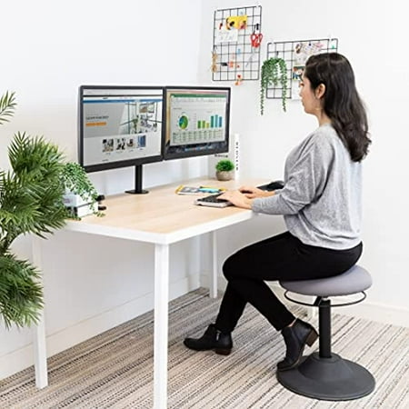 Mount-It! - Full Motion Dual Monitor Desk Mount - Black