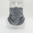 thumbnail image 4 of HNMKIU Neckerchief Winter Warm Thickened Wool Neck Scarf Overhead Padded Cover for Men Women Grey,One Size, 4 of 6
