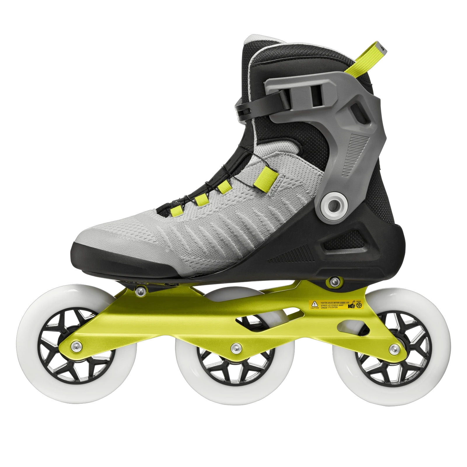 ROLLERBLADE Men's Macroblade 110 BOA Black/Gray/Lime Inline Skates, Size: 9/9.5