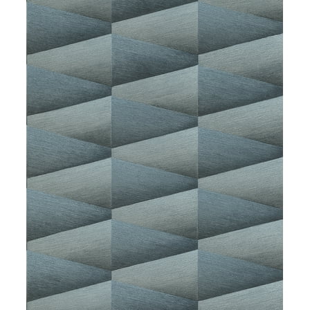 Advantage Shae Indigo Geo Wallpaper, 20.9-in by 33-ft, 57.48 sq. ft.