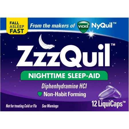 ZzzQuil Nighttime Sleep Aid, 12 Liquicaps