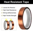 thumbnail image 3 of Cinta térmica, 5 rollos de 6mmx27m 88ft cinta resistente al calor de alta temperatura para sublimación, prensa térmica, marrón, 3 of 5