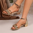 thumbnail image 4 of YOUYEDIAN 2026 Orthopedic Sandals for Women Walking Open Toe Arch Support Shoes Summer Waterproof Non Slip Slip on Flat Slippers (Gold), 4 of 6