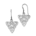 thumbnail image 1 of Sterling Silver Rhodium-Plated Polished Celtic Knot Dangle Earrings (33 X 19) Made In Thailand qe11976, 1 of 2