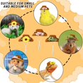 thumbnail image 3 of Dalrosia 3PCS Hamster Chicken Mini Cowboy Hats Flower Leaves Brown Guinea Pig Hats Felt Tiny Cute Pet Hat Costume Accessories for Small Pet Holiday Party Clothes Supplies Photo Props, 3 of 7