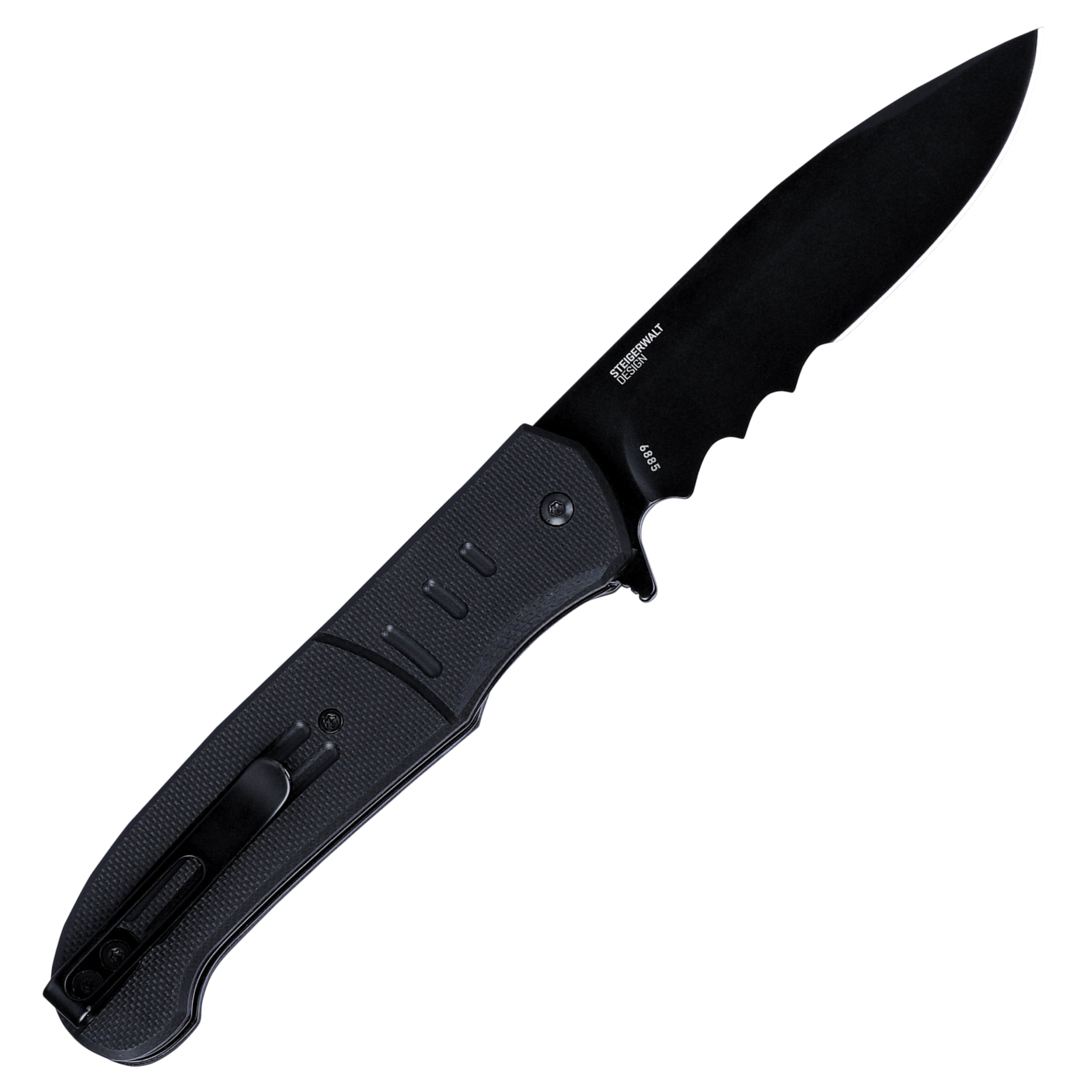 CRKT Ignitor Everyday Carry Assisted Folding Knife with Liner Lock: Stainless Steel Veff Serrations Blade, G10 Handle, Pocket Clip, 6885