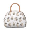 thumbnail image 2 of Funny Dog Illustration Lunch Bag for Women, Vintage Puppy Print and Bone Pattern, Reusable Thermal Tote for Office or Beach Days, 2 of 4