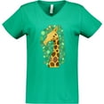 thumbnail image 3 of Inktastic Giraffe silhouette Women's V-Neck T-Shirt, 3 of 5
