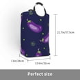 thumbnail image 3 of Bingfone Eggplant Laundry Hamper,Large Canvas Fabric Lightweight Storage Basket Toy Organizer Dirty Clothes Collapsible, 3 of 6