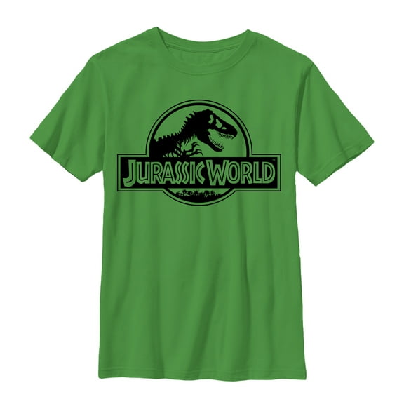 Boy's Jurassic World Simple T. Rex Logo Graphic Tee Kelly Green Small