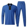thumbnail image 3 of Wavsuf 2pcs Jogger Set Men Long Sweatsuits Sets for Mens Motion Shirt Sweatshirt and Sweatpants Blue Size M, 3 of 8