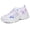 Turquoise, variant on Women's Multicolor Butterfly Print Breathable Knit Sock Lace-up Chunky Platform Casual Sneakers